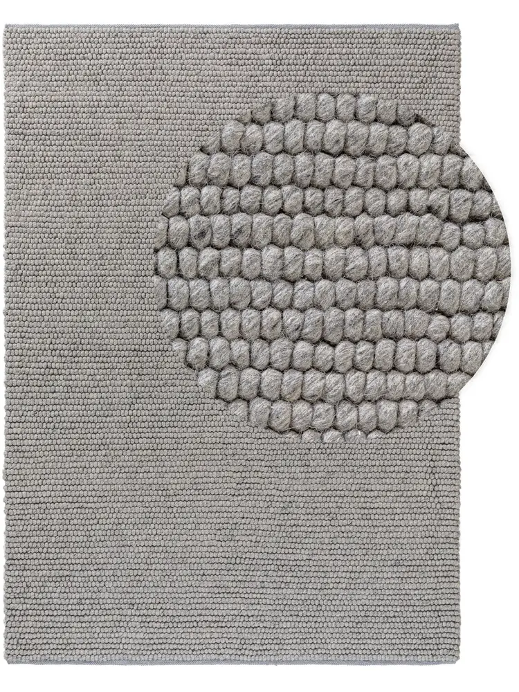 Orbis Shadow – Handmade Geometry Rug in Charcoal/Grey | Wool & Polyester | Perfect for Bedroom, Living room and Hallway | Haus of Weaves