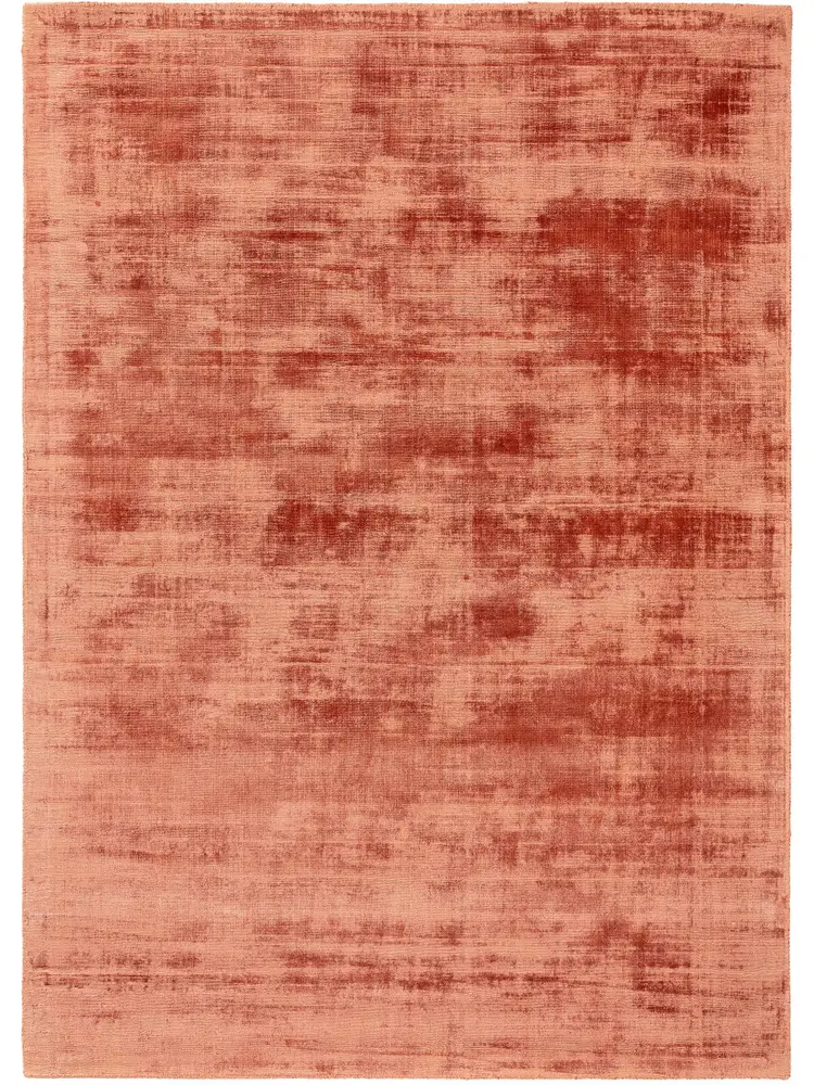 TERRACOTTA SUNSET – Handmade Solid Area Rug in Terracotta / Burnt Orange | Perfect for Bedroom, Living room Decor