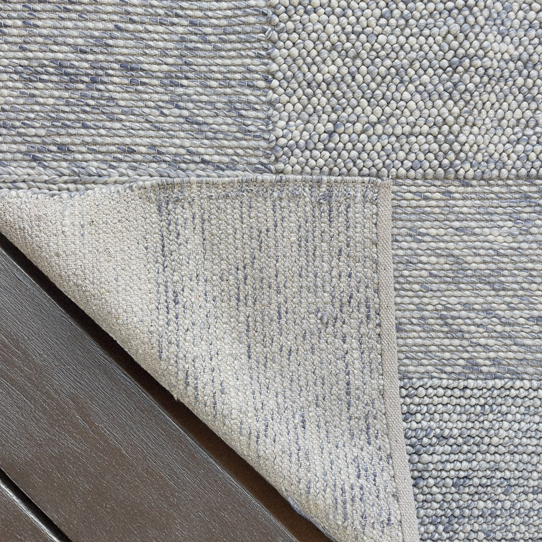Indigo Patch – Handmade Braided Area Rug in Blue | Wool | Perfect for Bedroom, Living room and Hallway | Haus of Weaves