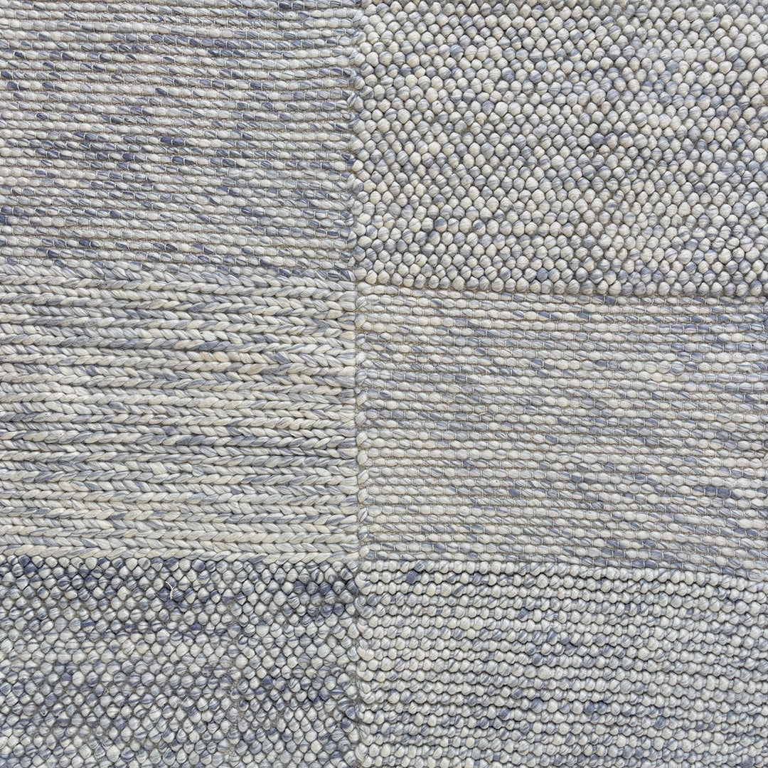 Indigo Patch – Handmade Braided Area Rug in Blue | Wool | Perfect for Bedroom, Living room and Hallway | Haus of Weaves