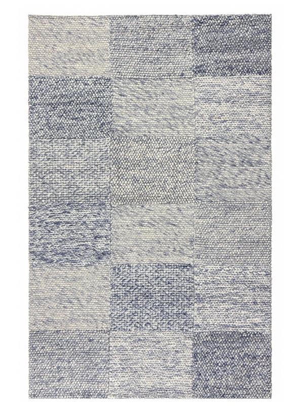 Indigo Patch – Handmade Braided Area Rug in Blue | Wool | Perfect for Bedroom, Living room and Hallway | Haus of Weaves