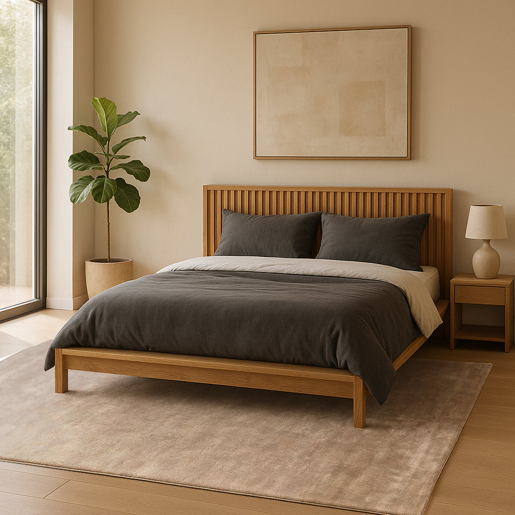 Mushroom Taupe – Handmade Abstract Area Rug in Taupe | Viscose | Perfect for Bedroom, Living room and Hallway | Haus of Weaves