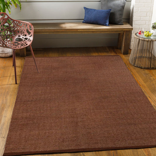 Cellular Brown – Handmade Geometry Rug in Brown | Wool & Cotton | Perfect for Bedroom, Living room and Hallway | Haus of Weaves