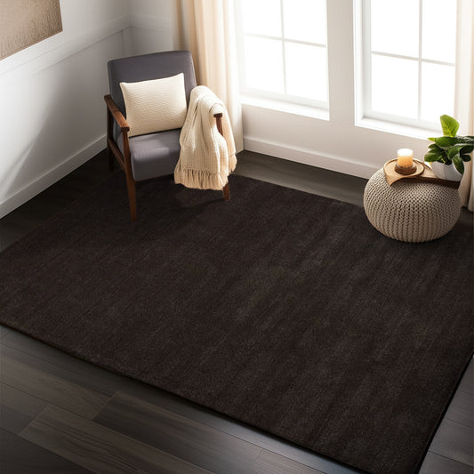 Storm Taupe – Handmade Solid Area Rug in Brown/Grey | Wool | Perfect for Bedroom, Living room and Hallway | Haus of Weaves