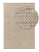 Cellular Earth – Handmade Geometry Rug in Brown/Taupe | Wool & Cotton | Perfect for Hall / Entrance, Bedroom, Living room | Haus of Weaves