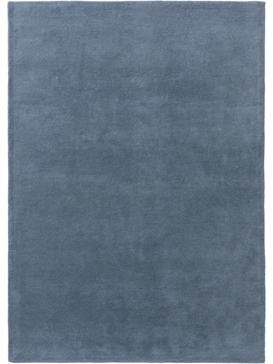 Ocean Mist – Handmade Solid Area Rug in Dusty Blue | Wool | Perfect for Bedroom, Living room and Hallway | Haus of Weaves