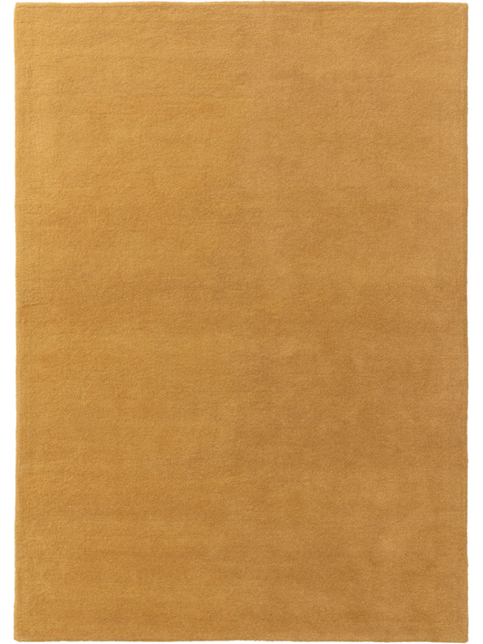 Golden Hour – Handmade Solid Area Rug in Warm Mustard | Wool | Perfect for Bedroom, Living room and Hallway | Haus of Weaves