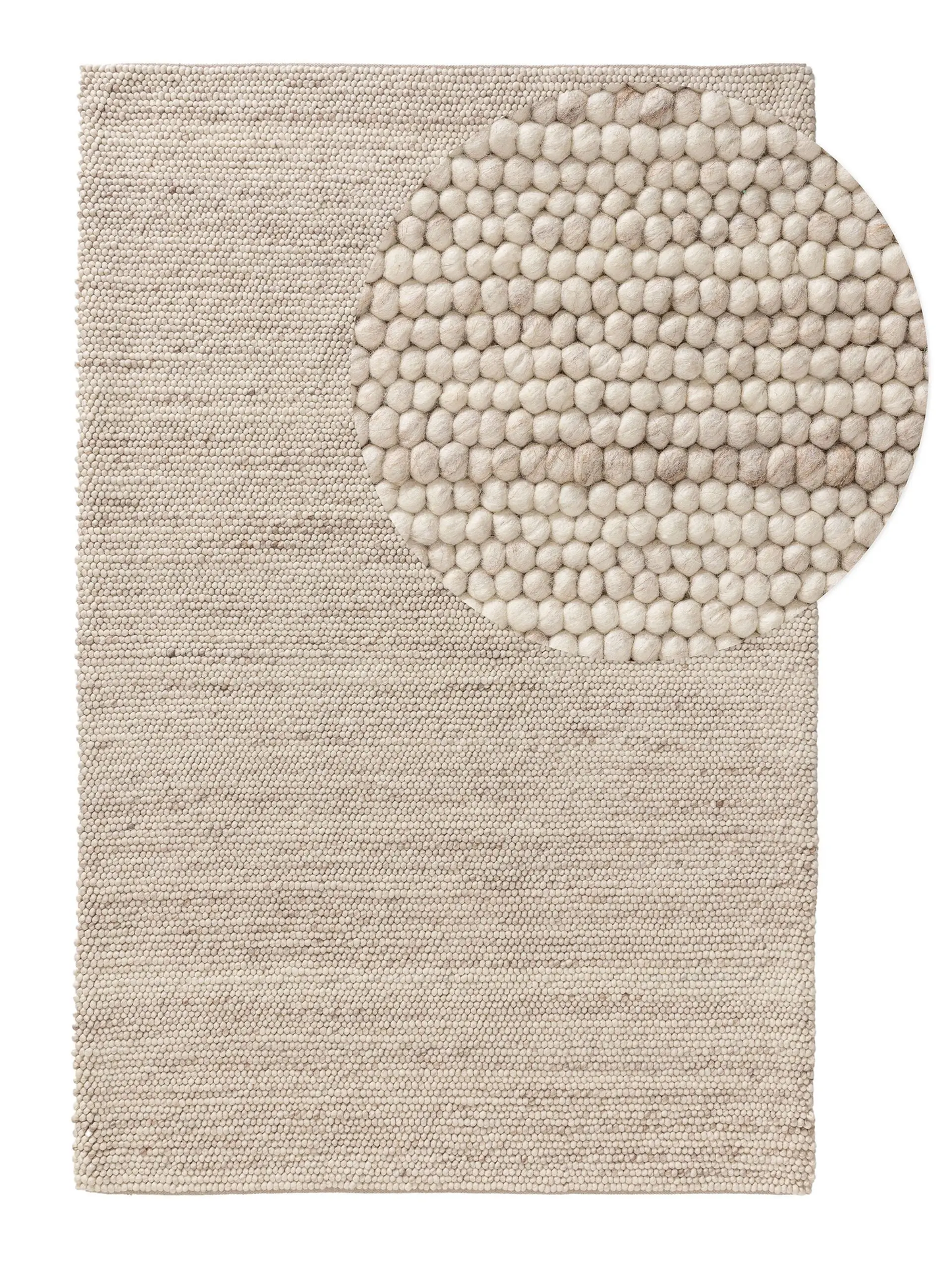 Orbis Warm – Handmade Geometry Rug in Beige/Cream | Wool & Polyester | Perfect for Bedroom, Living room and Hallway | Haus of Weaves