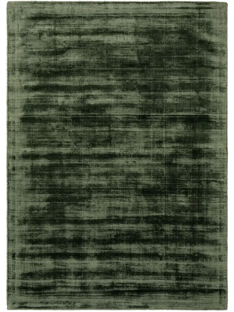FOREST DEPTHS – Handmade Solid Area Rug in Forest Green / Moss Green | Perfect for Bedroom, Living room Decor