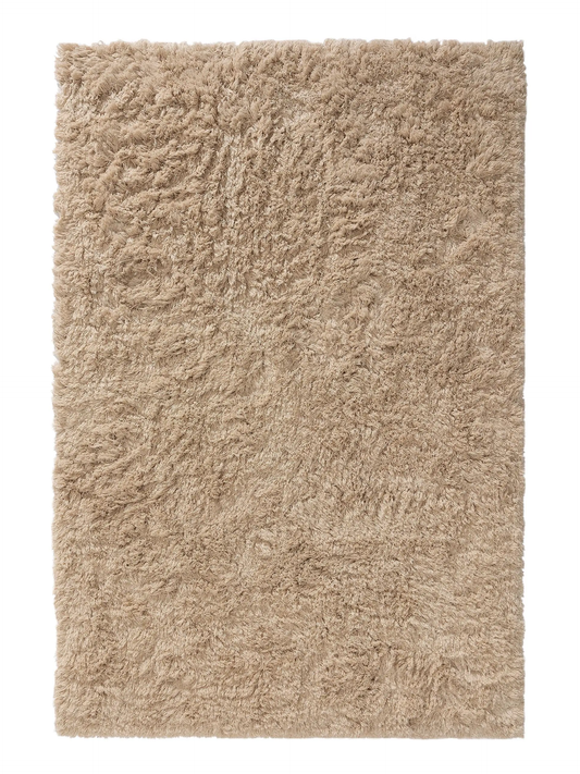 Earth Embrace – Handmade Shaggy Rug in Warm Taupe | Perfect for Bedroom, Living room Decor