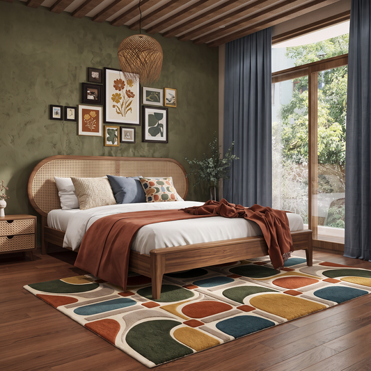 Arcade Mosaic – Retro Geometric Multicolor Area Rug | Haus of Weaves
