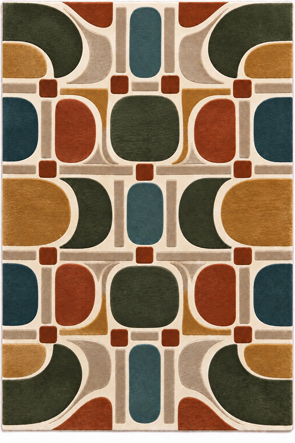 Arcade Mosaic – Retro Geometric Multicolor Area Rug | Haus of Weaves
