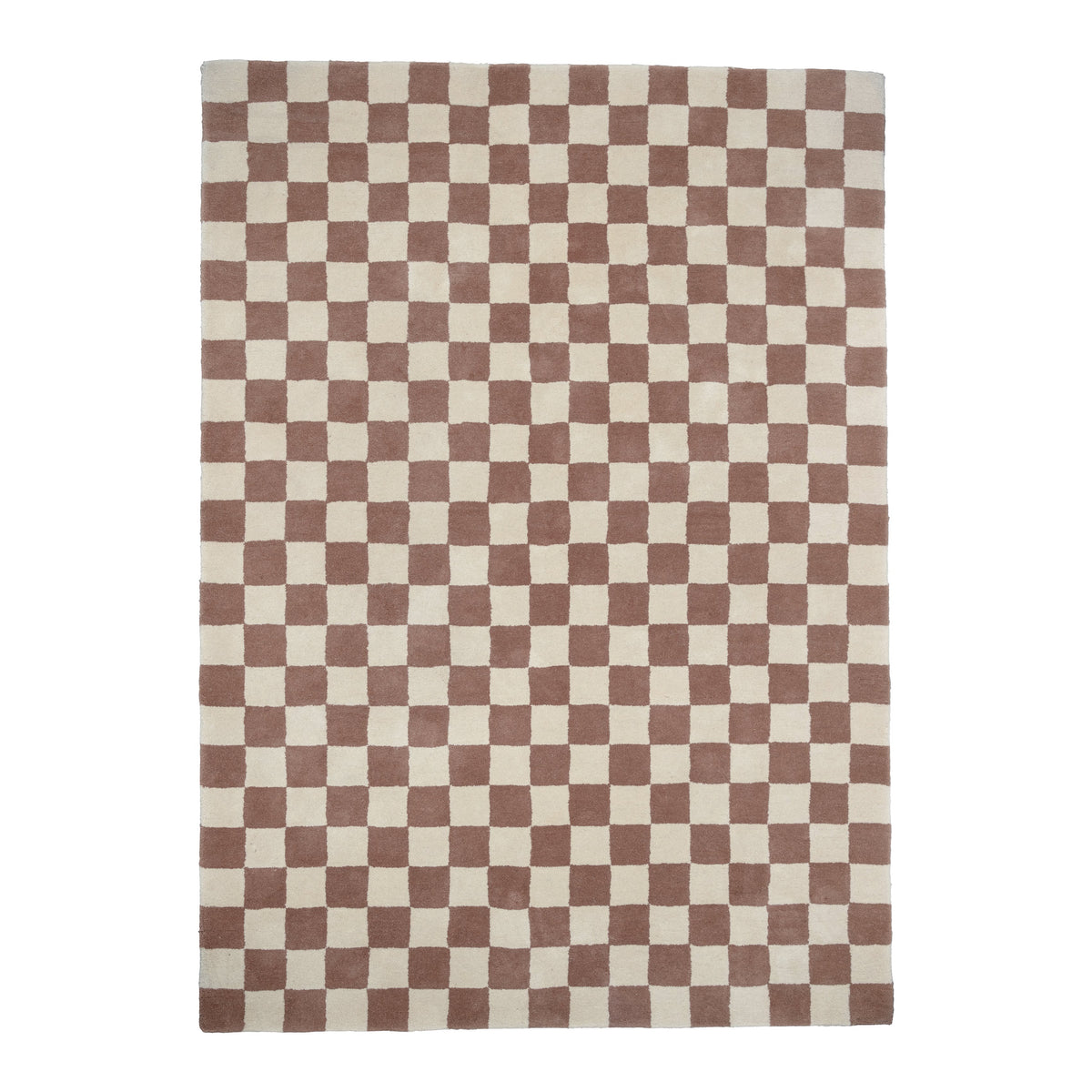 Dune Check – Taupe & Cream Checkerboard Area Rug | Haus of Weaves