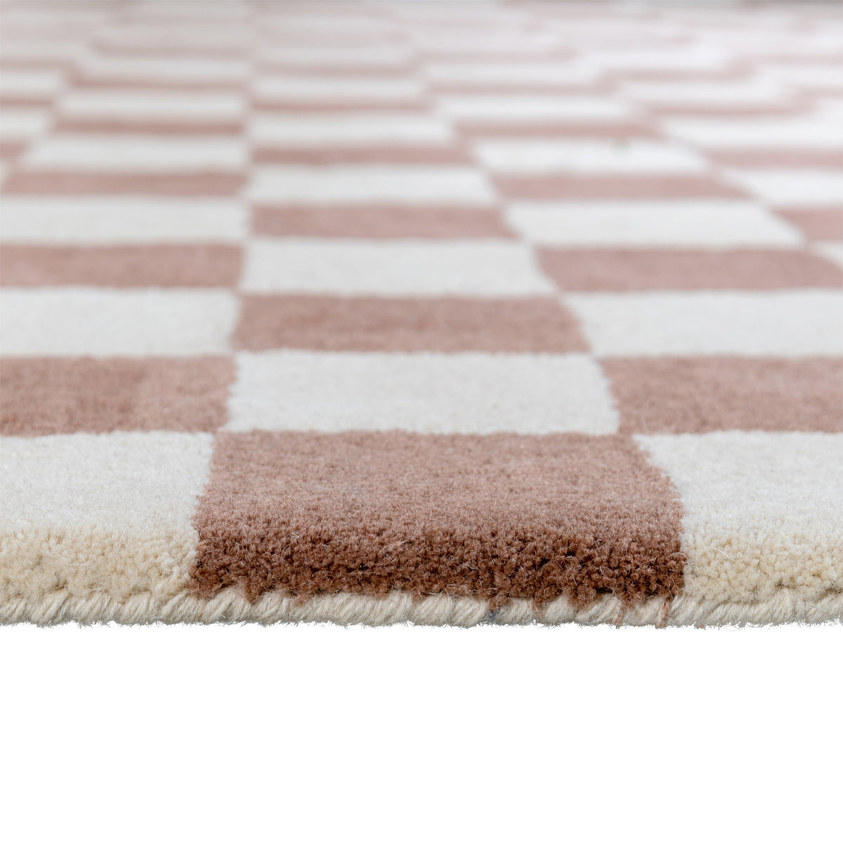 Dune Check – Taupe & Cream Checkerboard Area Rug | Haus of Weaves
