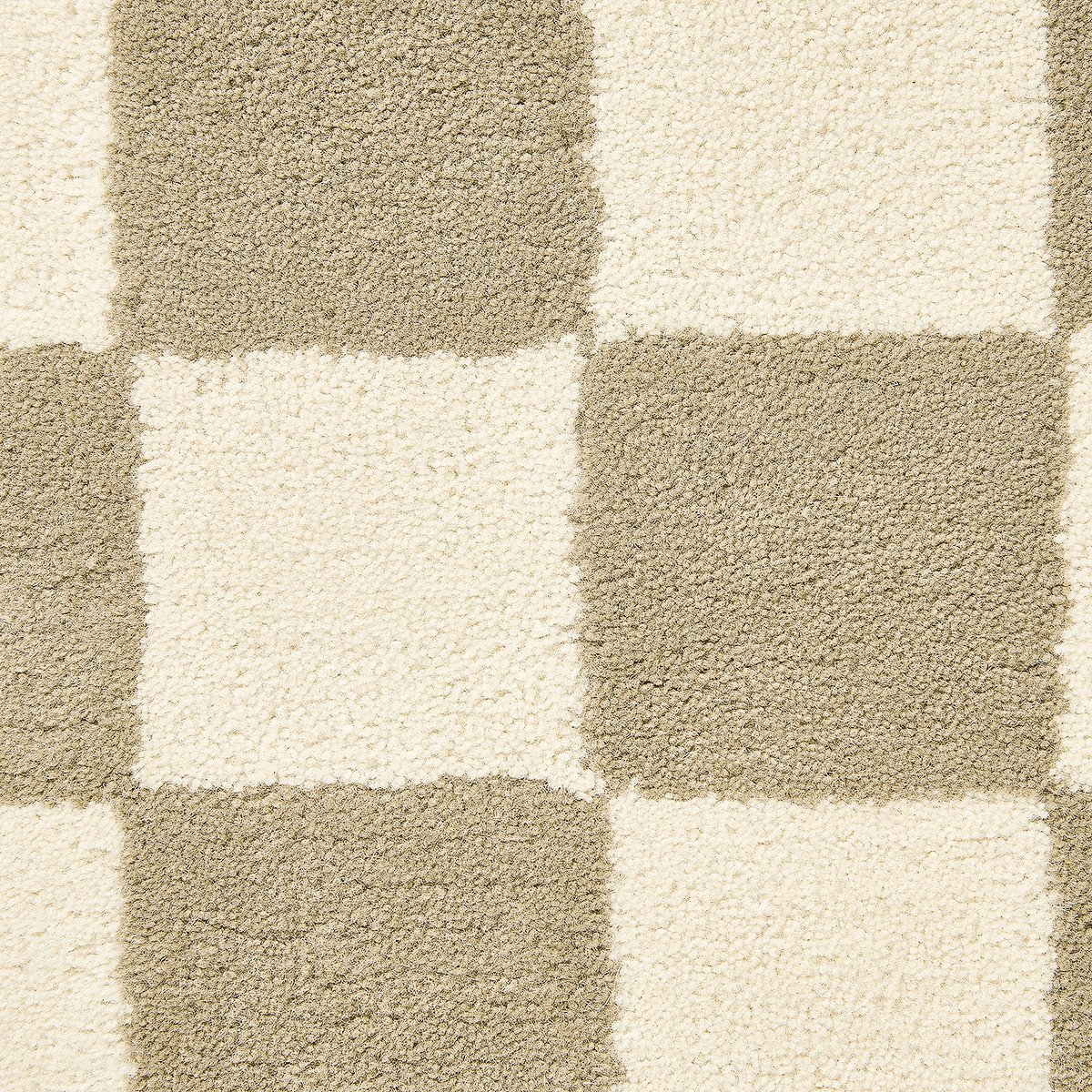 Moss Check – Olive Green & Ivory Checkerboard Area Rug | Haus of Weaves
