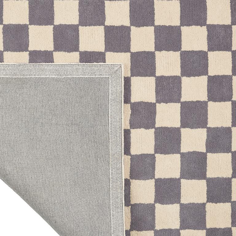 Lavender Check – Lavender & Ivory Checkerboard Area Rug | Haus of Weaves
