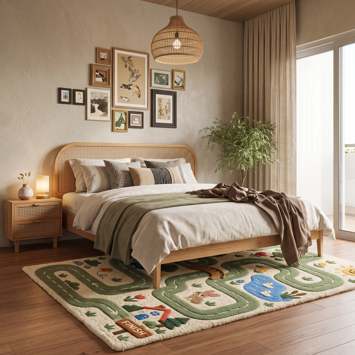 Green Kids Hand-Tufted Wool Area Rug – Woodland Adventure | Haus of Weaves