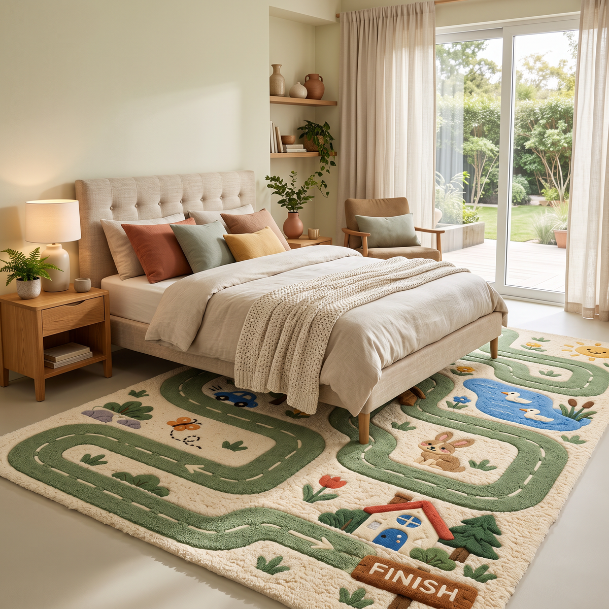 Green Kids Hand-Tufted Wool Area Rug – Woodland Adventure | Haus of Weaves
