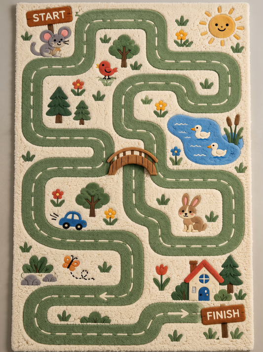 Green Kids Hand-Tufted Wool Area Rug – Woodland Adventure | Haus of Weaves