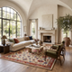 Heritage Floral - Rust & Blue Oriental Wool Hand-Tufted Area Rug | Haus of Weaves