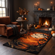 Orange & Black Halloween Wool Hand-Tufted Rug – Haunted Hollow | Haus of Weaves
