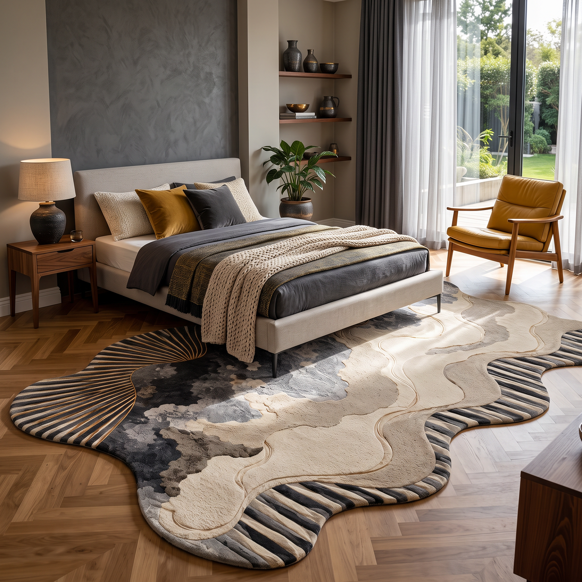 Marble Current – Luxury Abstract Marble Area Rug | Haus of Weaves