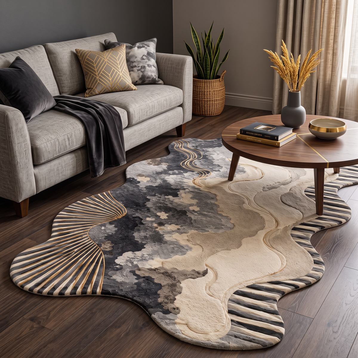 Marble Current – Luxury Abstract Marble Area Rug | Haus of Weaves