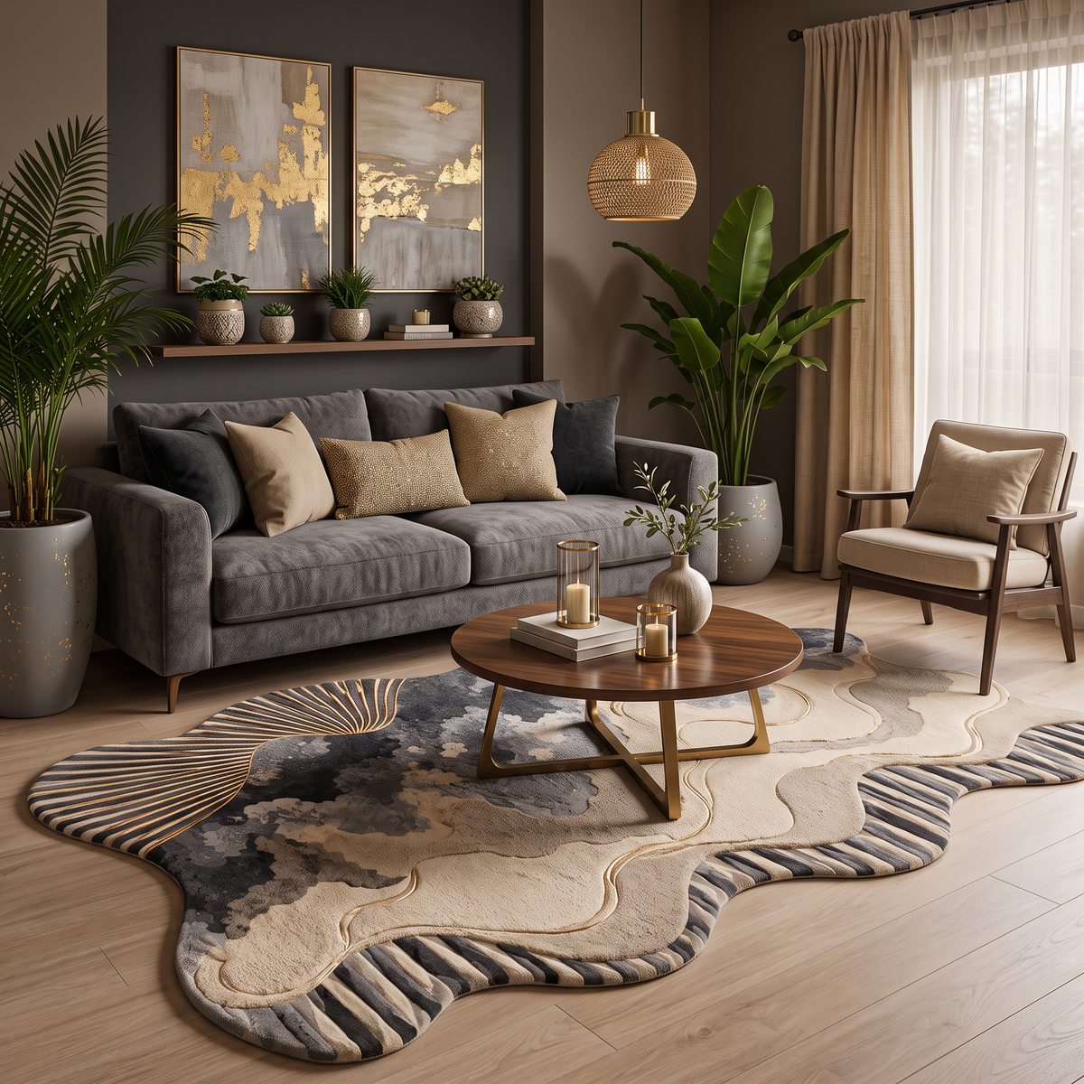 Marble Current – Luxury Abstract Marble Area Rug | Haus of Weaves