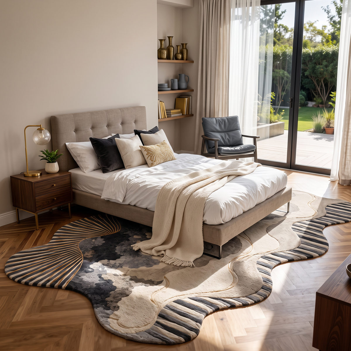 Marble Current – Luxury Abstract Marble Area Rug | Haus of Weaves