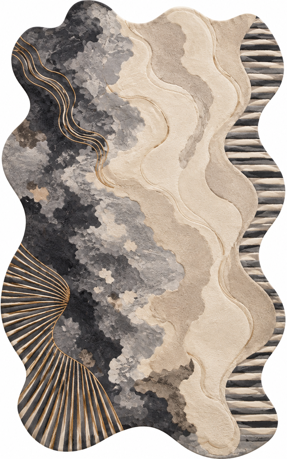 Marble Current – Luxury Abstract Marble Area Rug | Haus of Weaves