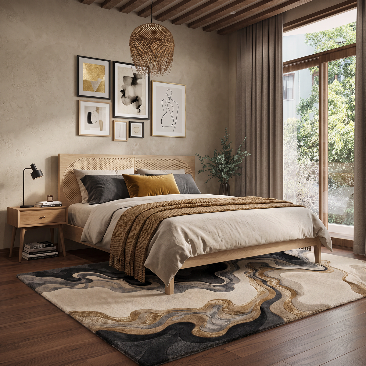 Marble Flow – Grey, Ivory & Gold Abstract Area Rug | Haus of Weaves (Copy)