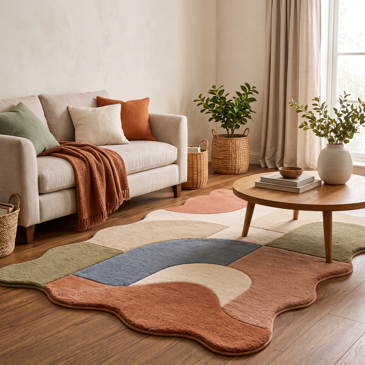 Multicolor Abstract Hand-Tufted Wool Area Rug – Forma | Haus of Weaves