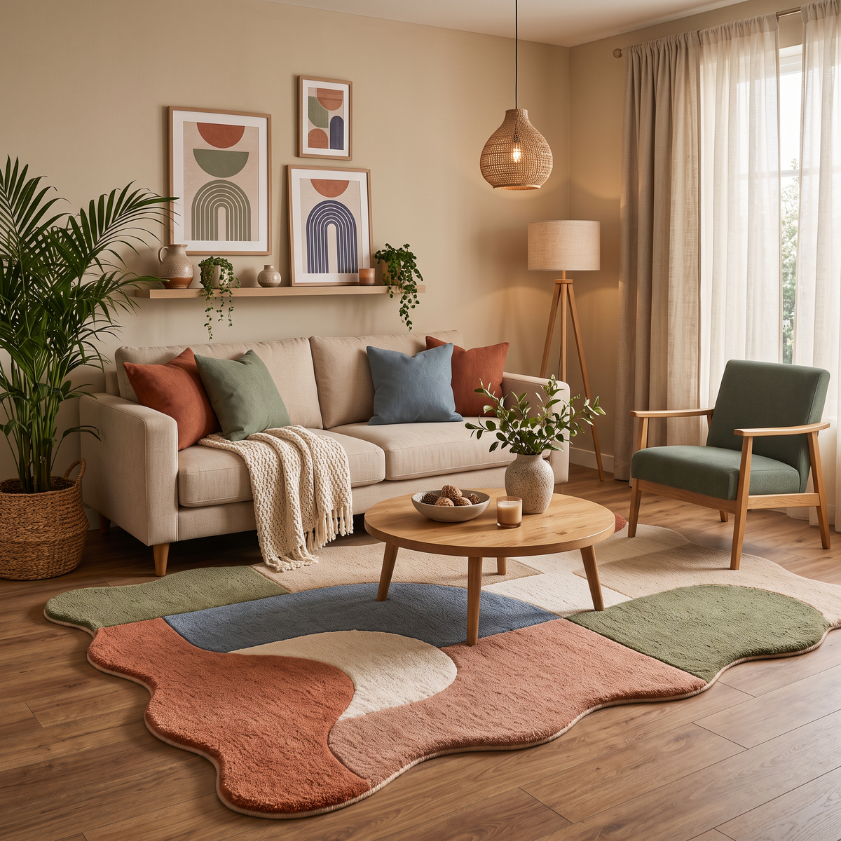 Multicolor Abstract Hand-Tufted Wool Area Rug – Forma | Haus of Weaves