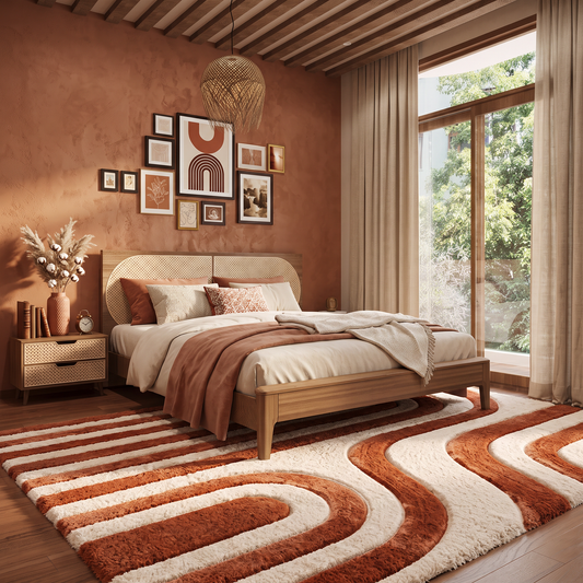 Terracotta Arch – Modern Arched Geometric Area Rug | Haus of Weaves