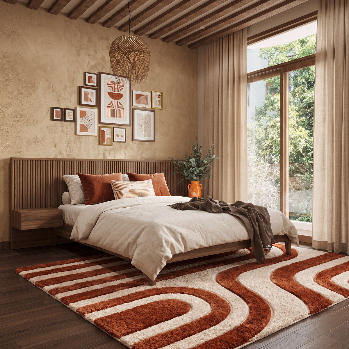 Terracotta Arch – Modern Arched Geometric Area Rug | Haus of Weaves