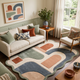 Arcadia – Scalloped Mid-Century Abstract Area Rug | Haus of Weaves