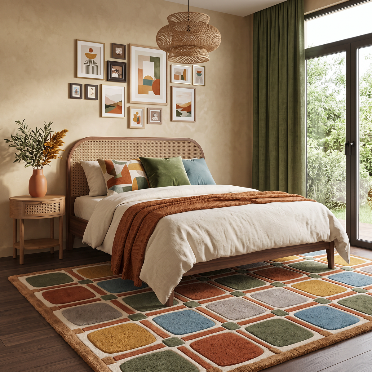 Modular Muse – Multicolor Modern Geometric Area Rug | Haus of Weaves