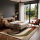 Arch Flow – Rust & Olive Organic Abstract Area Rug | Haus of Weaves