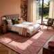 Petal Flow – Dusty Rose Sculpted Floral Area Rug | Haus of Weaves