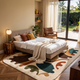Mosaic Melt – Multicolor Organic Abstract Scalloped Area Rug | Haus of Weaves