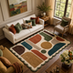 Scallop Grid – Multicolor Scalloped Geometric Area Rug | Haus of Weaves