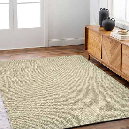 Autumn Fields – Handmade Contemporary Area Rug in Soft Taupe | Wool & Polyester | Perfect for Bedroom, Living room and Hallway | Haus of Weaves
